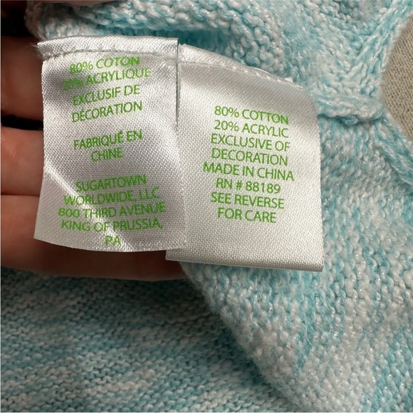 Lilly Pulitzer Danette Sweater Blue Marl Sail-abration Embroidery Beach Size XS - Picture 9 of 14